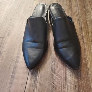 Time and Tru black heeled mules